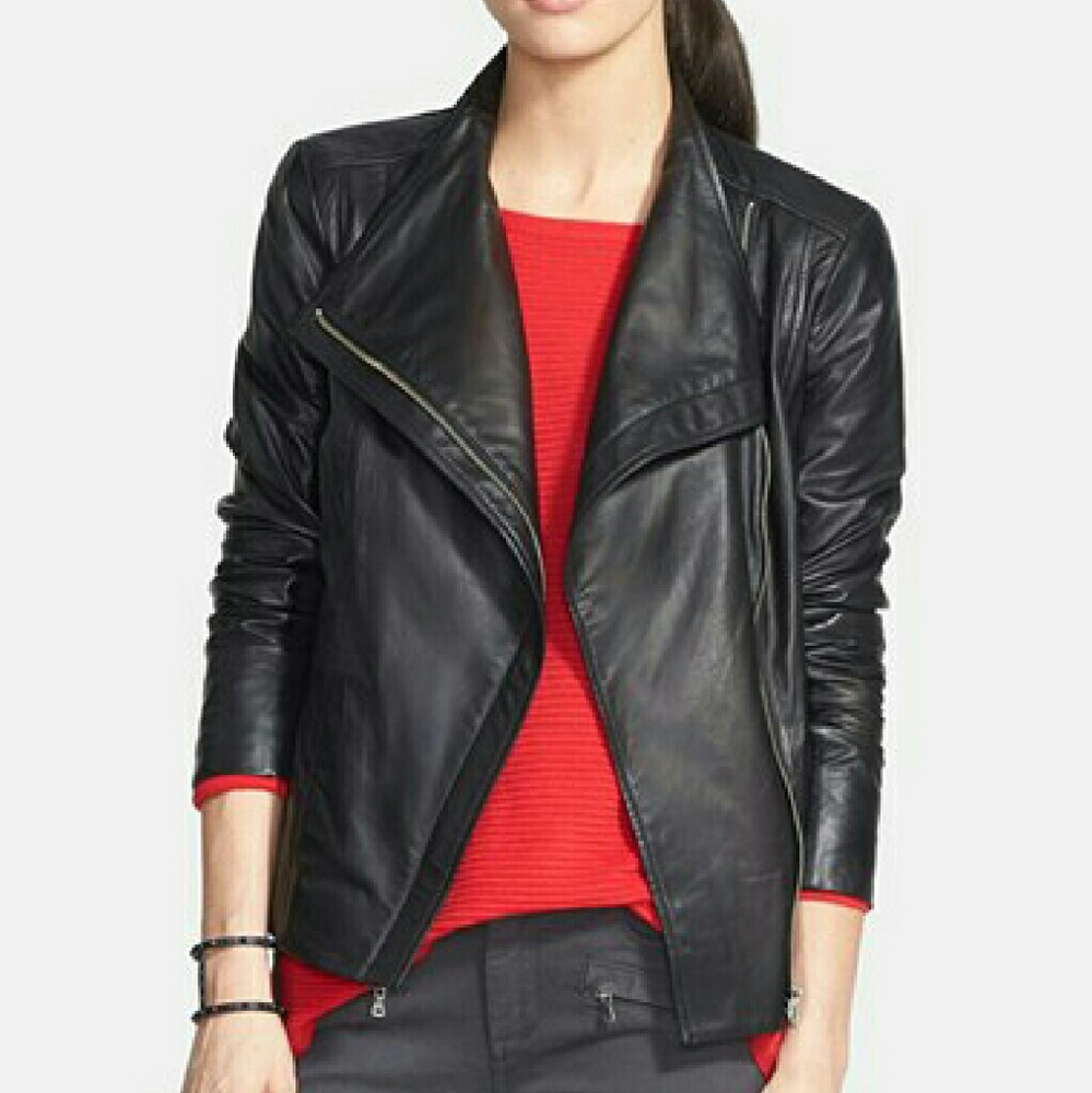 Trouve Leather Moto Jacket black